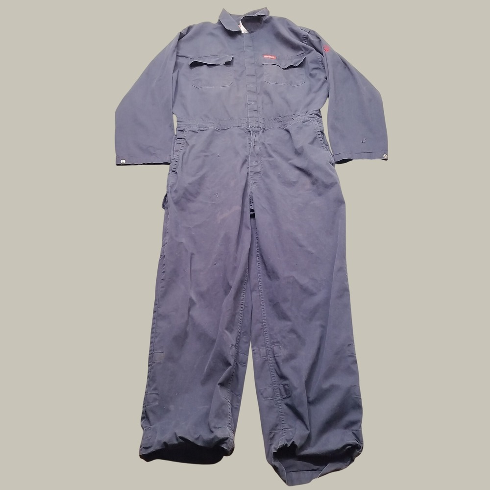 Benchmark FR Coveralls Mens Large Blue Flame Resistant FR Utility Workwear